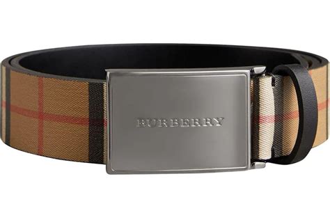 burberry plaque buckle vintage check leather belt 1.4 width black|Burberry Plaque Buckle Vintage Check Leather Belt 1.4 Width .